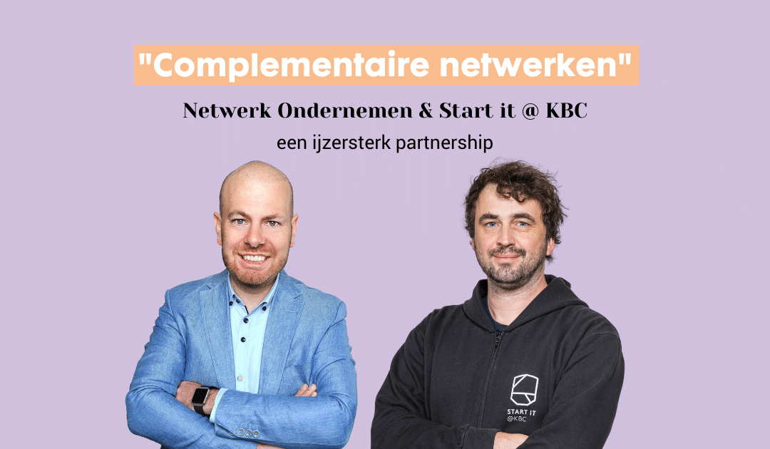 Banner partnership tussen Start It@KBC en Netwerk Ondernemen
